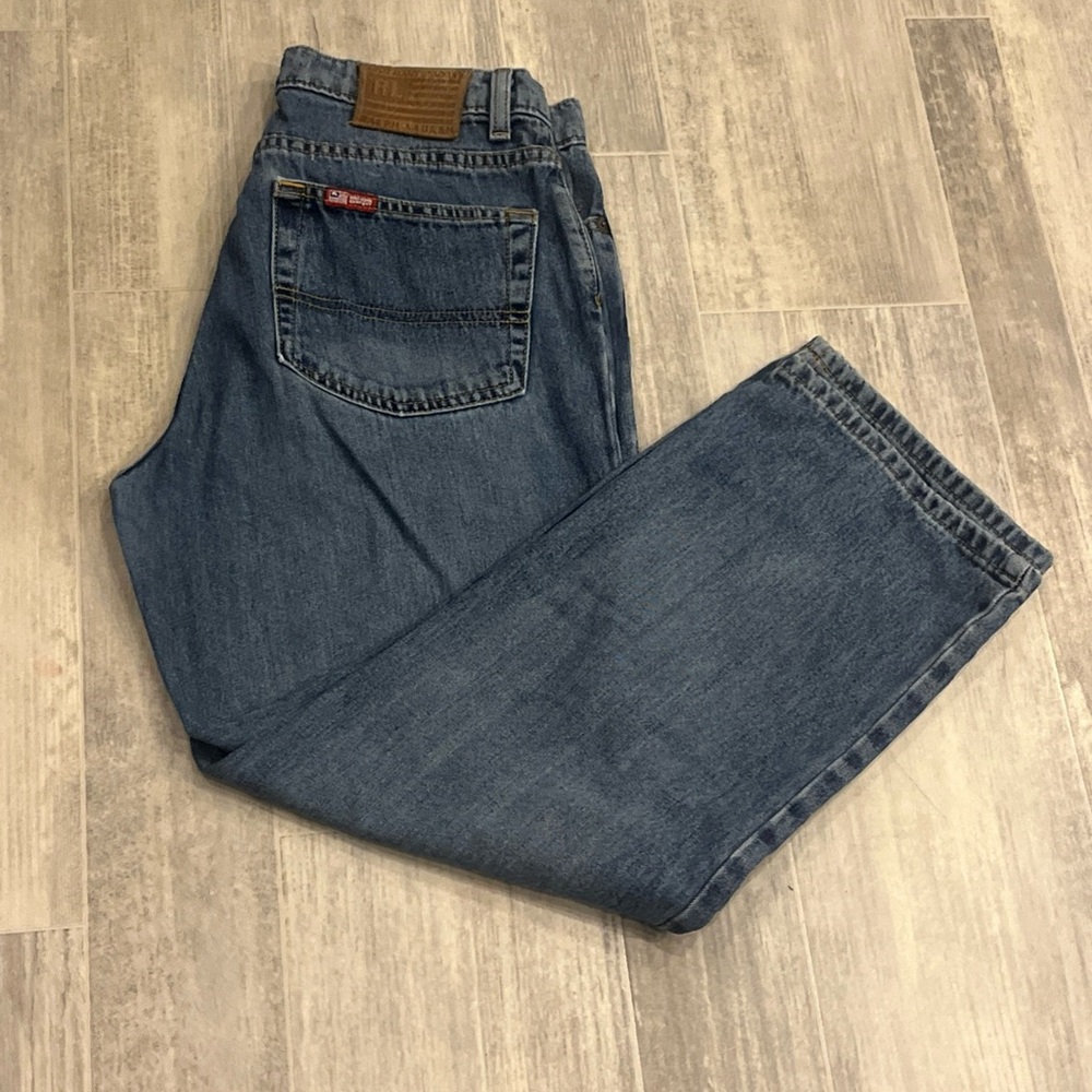 VINTAGE Polo Ralph Lauren Jeans Womens 8 Blue Denim Saturday Flag